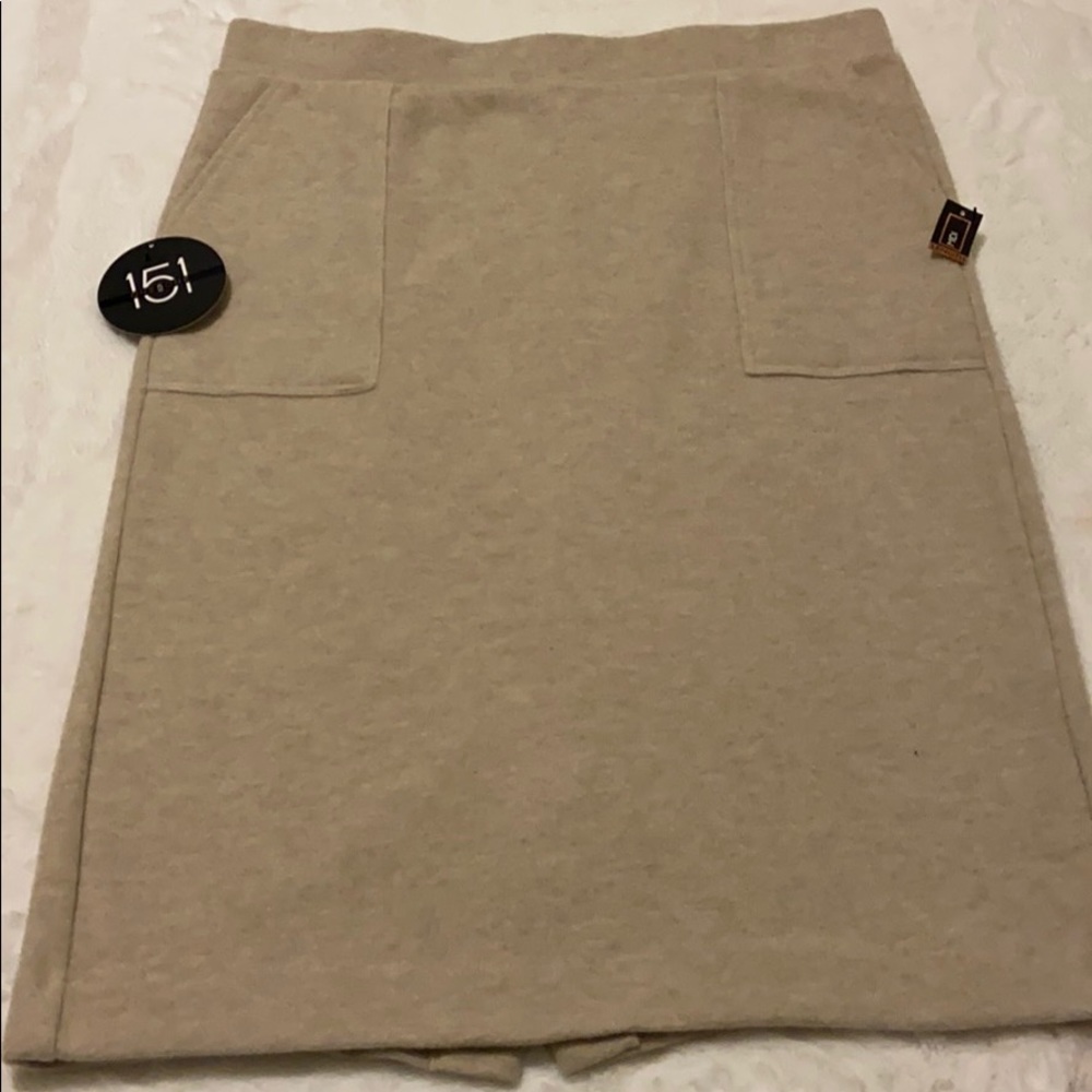 One5One Beige Midi Sweater Skirt XL